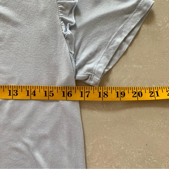 ARDENE Light Blue Ruffle Sleeve Flowy T-Shirt | M - Picture 2 of 6